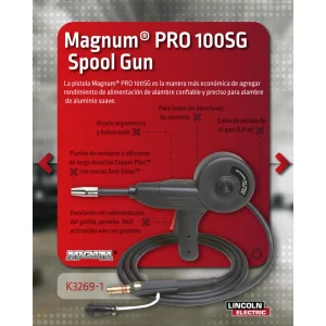 Lincoln Electric K3269-1 Magnum® PRO 100SG Spool Gun – 4 Pin, 10 ft (3m)