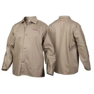 Lincoln K3317 Traditional Khaki FR Cloth Welding Jacket (Medium to 3XL)