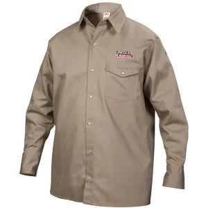 Lincoln Khaki FR Welding Shirt K3382