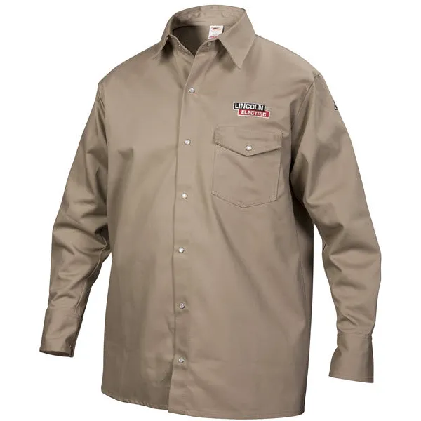 Lincoln Khaki FR Welding Shirt K3382