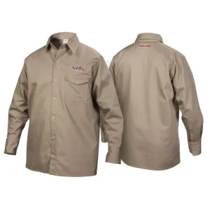 Lincoln Khaki FR Welding Shirt K3382