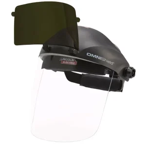 Lincoln OMNIShield Clear Face Shield w/Flip-Up Shade 5 IR/UV K4969-1