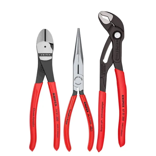 Knipex 3 Piece Universal Pliers Set W/ Cobra® High-Tech Water Pump Pliers