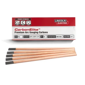 Lincoln CarbonElite Flat Gouging Electrodes KP3802-5/8 (pkg 50)