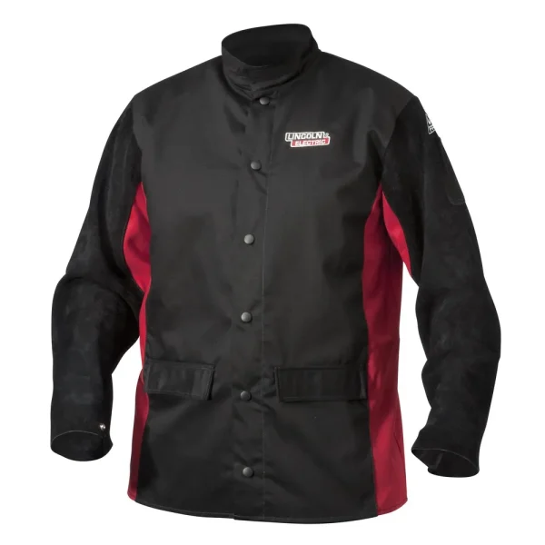 Lincoln Shadow Split Leather-Sleeved Welding Jacket – K2986