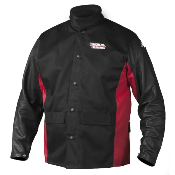 Lincoln Shadow Grain Leather-Sleeved Welding Jacket – K2987
