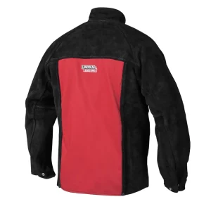 Lincoln Electric Heavy Duty Leather Welding Jacket (Black/Red) #K2989