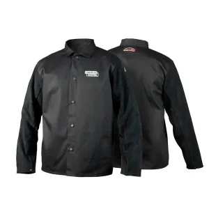 Lincoln Electric Traditional Split Leather-Sleeved Welding Jacket (Black) #K3106
