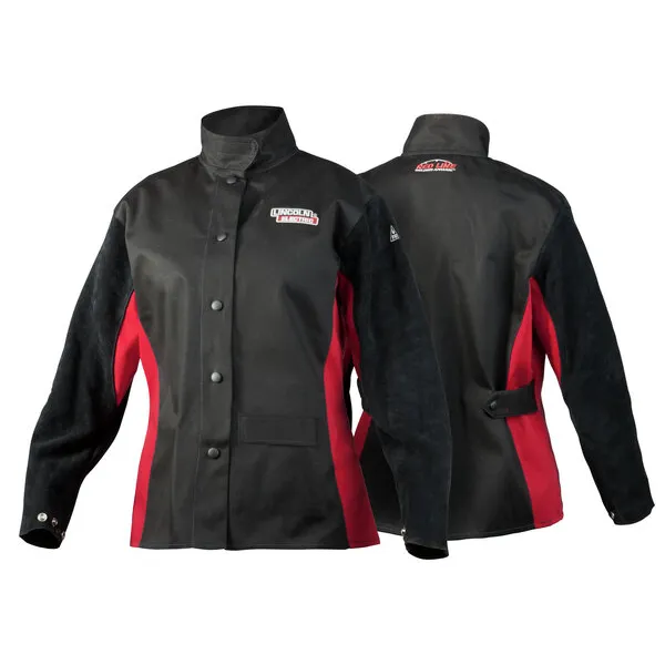 Lincoln Electric Women’s Shadow FR Welding Jacket (Black/Red) #K3114