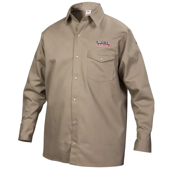 Lincoln Khaki FR Welding Shirt – K3382
