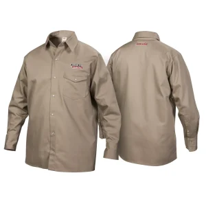Lincoln Khaki FR Welding Shirt – K3382