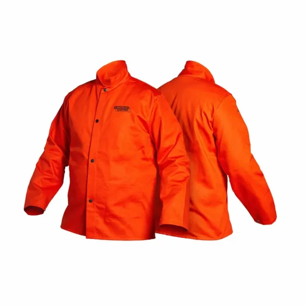 Lincoln Electric Bright FR Cloth Welding Jacket – Safety Orange #K4688