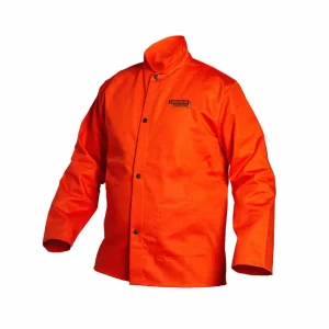 Lincoln Electric Bright FR Cloth Welding Jacket – Safety Orange #K4688