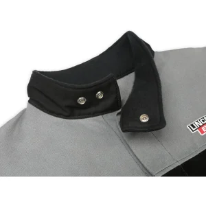 Lincoln Electric XVI Series Heavy Duty Split Leather FR Welding Jacket (Black/Gray) #K4933