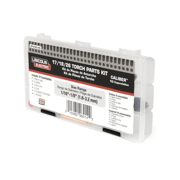 Lincoln Calibuer 17/18/26 Series TIG Torch Consumable Kit – KP4760-HD