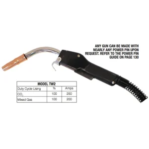 Masterweld M215-4045 .040″ – .045″ TW2 Miller Style MIG Gun – 15 ft