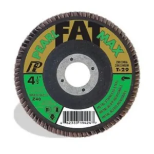 Pearl Abrasive MAX4540ZJ9 4-1/2″X7/8″ T29 Z40 FATMAX MAXIDISC, ZIRCONIA, METAL/STAINLESS, FLAP DISC, 10/BOX