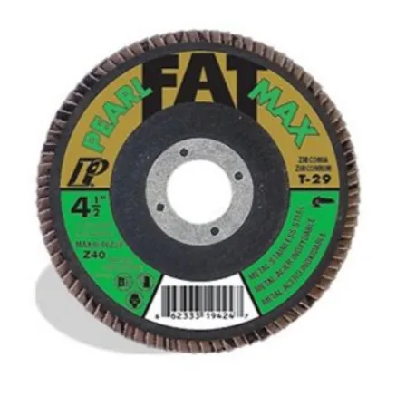 Pearl Abrasive MAX4540ZJ9 4-1/2″X7/8″ T29 Z40 FATMAX MAXIDISC, ZIRCONIA, METAL/STAINLESS, FLAP DISC, 10/BOX