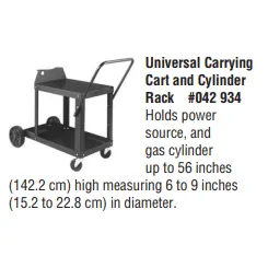 Miller Universal Cart and Cylinder Rack Part #042934