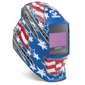Miller Digital Elite Welding Helmet w/ Clear Light 4x, Stars & Stripes III – 296770