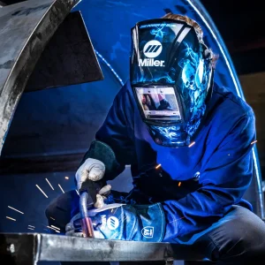 Miller Digital Elite Welding Helmet w/ Clear Light 4x, Blue Rage II – 296774