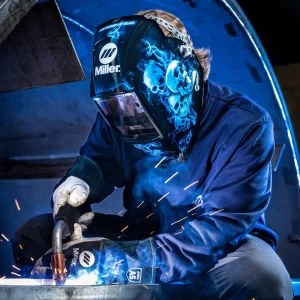 Miller Digital Elite Welding Helmet w/ Clear Light 4x, Blue Rage II – 296774