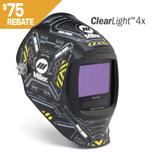 Miller Electric Digital Infinity Welding Helmet, Black Ops, ClearLight 4x | 296779