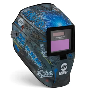 Miller Classic Series Welding Helmet w/ ClearLight Lens, Street Sparks – 299618