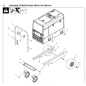 Miller Bobcat™ / Trailblazer® Multi-Terrain Running Gear with Never Flat™ Tires #300914