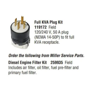 Miller Air Compressor Oil Heater for EnPak®/ Bobcat™ and Trailblazer® Air Pak Models #301448