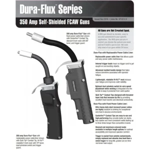 Miller Bernard™ Dura-Flux™ 350 amp, 15 ft. Self-Shielded Flux-Cored Gun with Fixed Cable Liner #FLX3515AM
