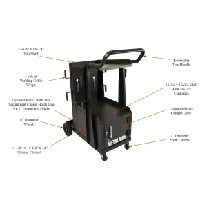 Metal Man Three-Tier Welding Cabinet #TTWC3