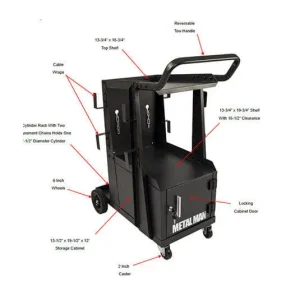Metal Man Three-Tier Welding Cabinet #TTWC3