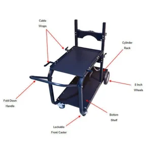 Metal Man Heavy Duty Single/Dual Bottle Welding Cart UWC4