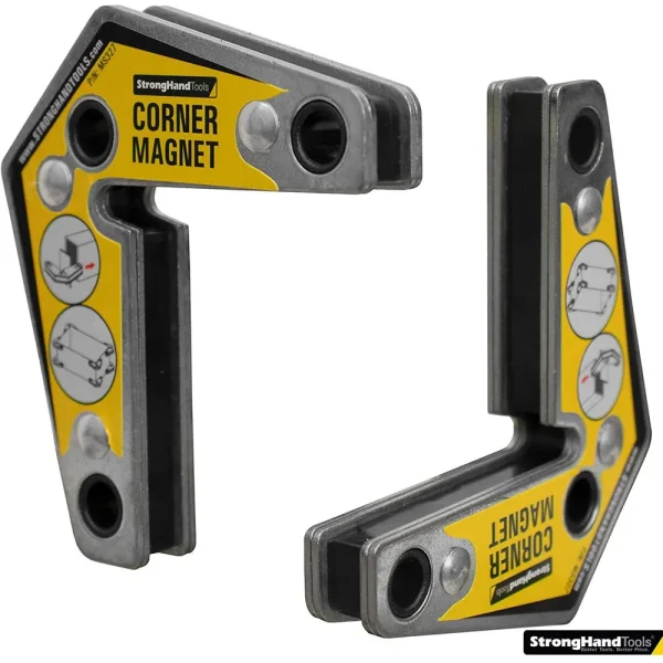 Strong Hand Tools – Magnetic Corner Squares (Twin Pack) 120°, 90° & 60° Angle Setting