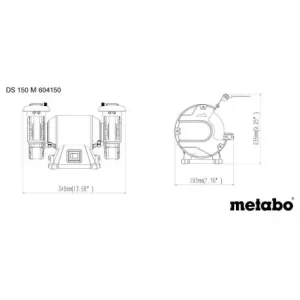 Metabo DS 150 M 6″ Bench Grinder – 604150420