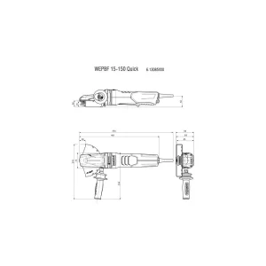 Metabo WEPB 15-150 Quick Flat-Head Angle Grinder, 6″ – 613085420