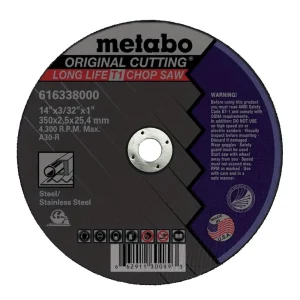 Metabo LongLife Orginal Cutting Wheel, Type 1, A30R, 10/pk