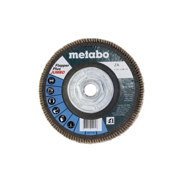 Metabo Flapper Plus Jumbo Flap Discs, 4.5″, Type 29, 5/pk