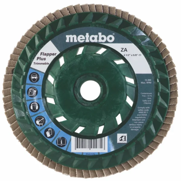 Metabo Flapper Plus Trimmable, Type 29, Arbor 5/8-11″, 5/pk