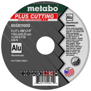 Metabo Plus-Alu Aluminum Cutting Wheels, 50/pk