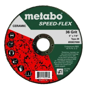 Metabo Speed-Flex 36 Grinding Wheels, 7/8″ Arbor, 25/pk