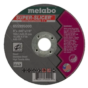 Metabo Type 1 SUPER-SLICER Cut. Wheels 6x.045×7/8 50/bx – 655995000