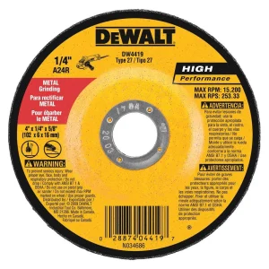 Dewalt Type 27 Grinding Wheel, 4″ x 5/8-11″, 25/pk – DW4419
