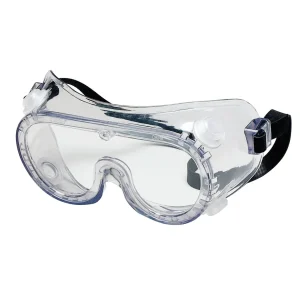 Nasco Protective Goggles, Clear/Clear, PVC, Chemical Resistant, Indirect Vent – 2230R