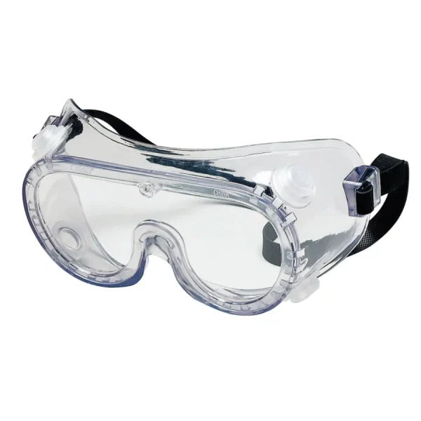 Nasco Protective Goggles, Clear/Clear, PVC, Chemical Resistant, Indirect Vent – 2230R