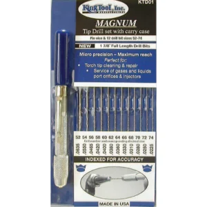 King Tool Magnum Tip Drill Set w/ Pin Vise, #52-74 – KTD01