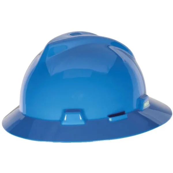MSA V-Gard Full Brim Hard Hat w/ Staz-On Suspension, Slotted – 454732