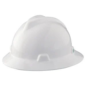 MSA V-Gard Brimmed Hard Hat w/ Staz-On Suspension, Non-Slotted – 454733