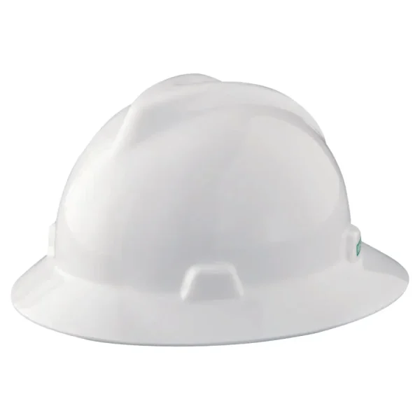 MSA V-Gard Brimmed Hard Hat w/ Staz-On Suspension, Non-Slotted – 454733